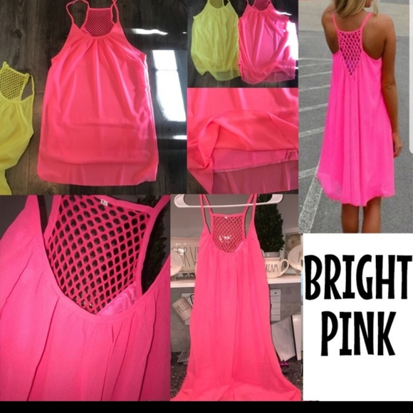 SALE!🔥👙Hot neon colored sun dress/ swim cover up - Picture 4 of 5